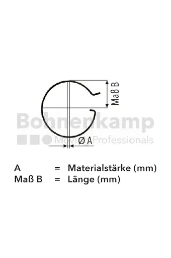 ADR-Federsplint für Kronenmutter M52 X 2.0