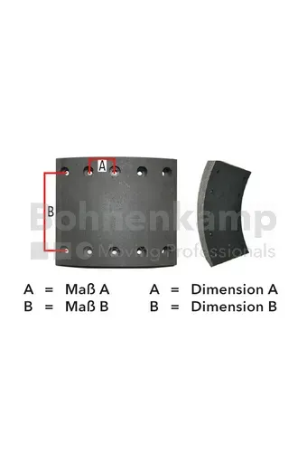 ADR-Bremsbelagsatz für Bremse 300 X 135, 314E KB